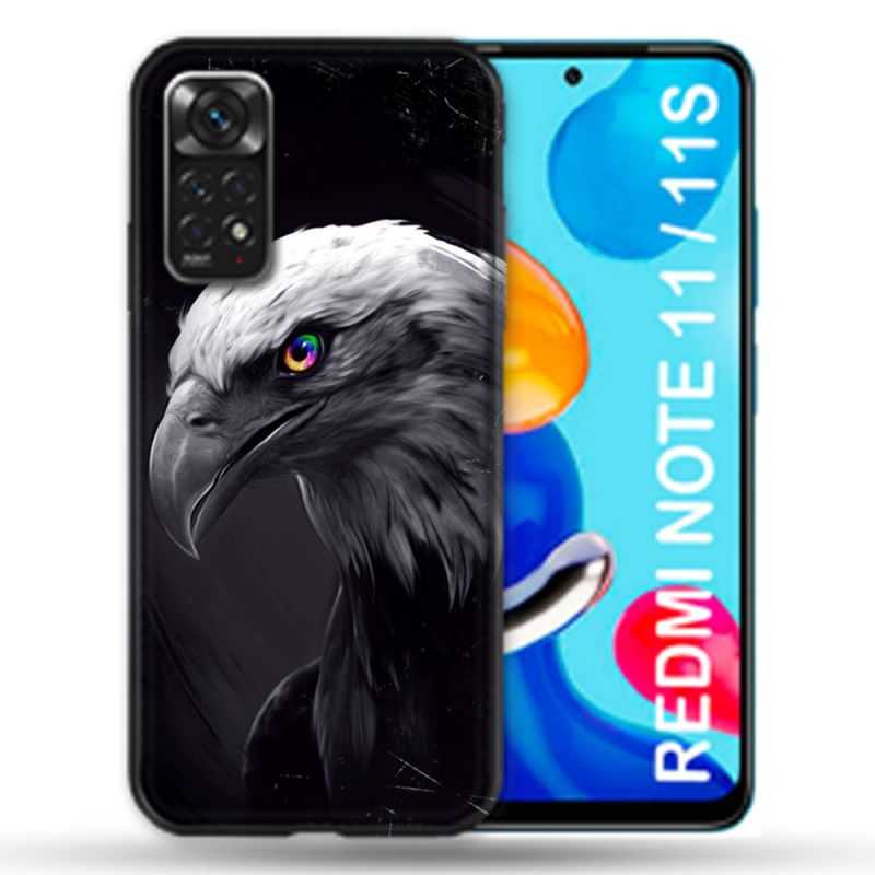 Coque Pour Xiaomi Redmi Note 11 / 11S Animal Aigle Royal Noir