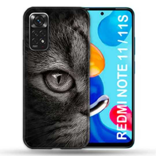Coque Pour Xiaomi Redmi Note 11 / 11S Animal Chat Gris