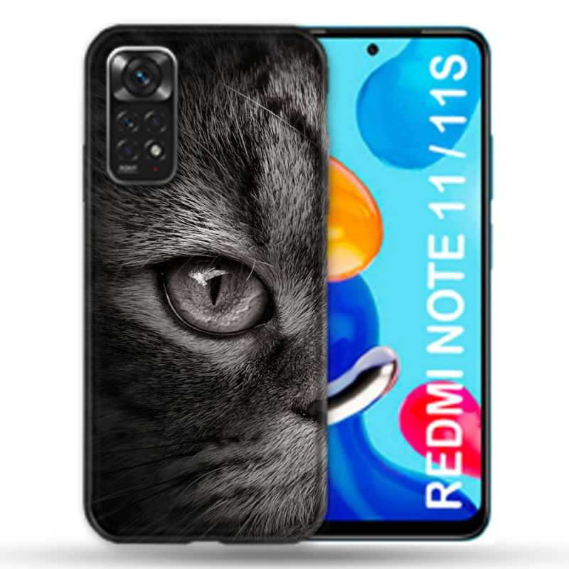 Coque Pour Xiaomi Redmi Note 11 / 11S Animal Chat Gris