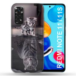 Coque Pour Xiaomi Redmi Note 11 / 11S Animal Chat Reflet