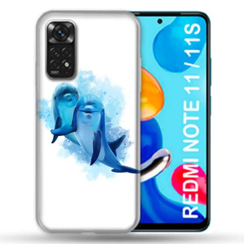 Coque Pour Xiaomi Redmi Note 11 / 11S Animal Dauphin Duo
