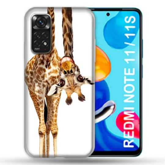 Coque Pour Xiaomi Redmi Note 11 / 11S Animal Girafe Blanche