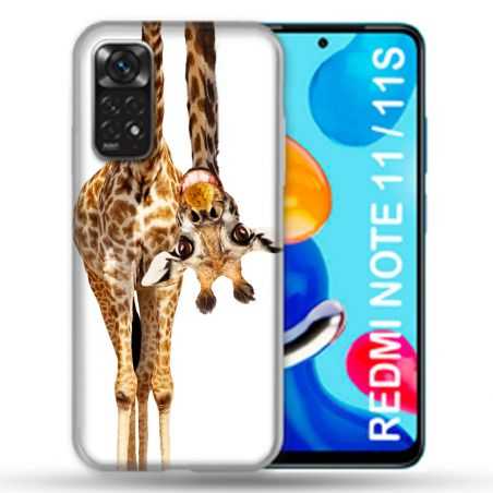 Coque Pour Xiaomi Redmi Note 11 / 11S Animal Girafe Blanche