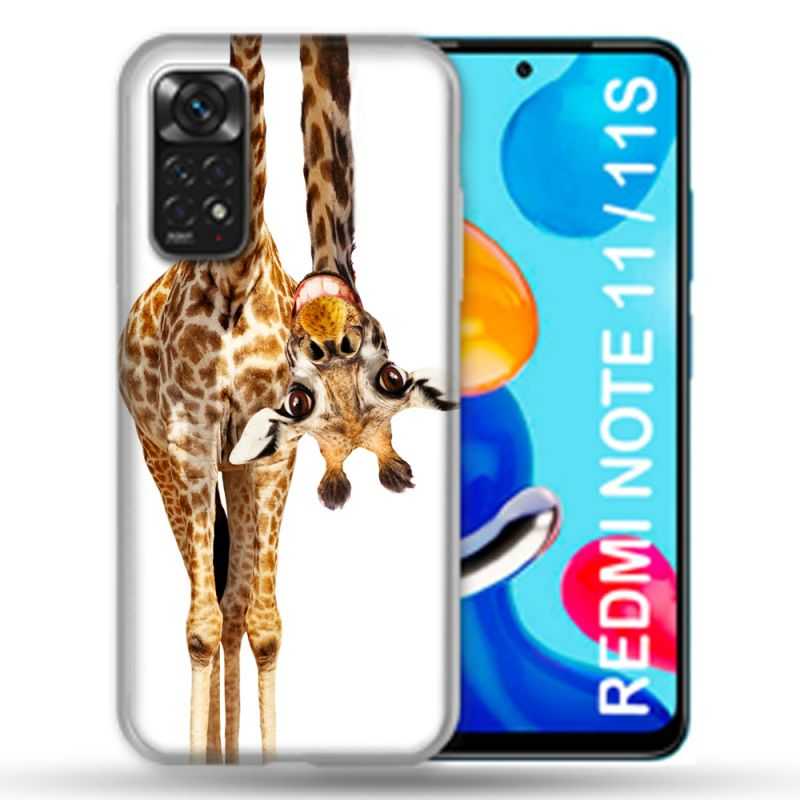 Coque Pour Xiaomi Redmi Note 11 / 11S Animal Girafe Blanche