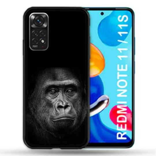 Coque Pour Xiaomi Redmi Note 11 / 11S Animal Gorille Noir
