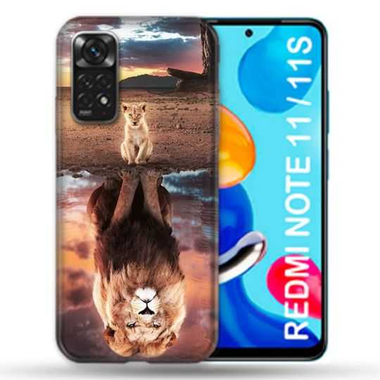 Coque Pour Xiaomi Redmi Note 11 / 11S Animal Lion Reflet