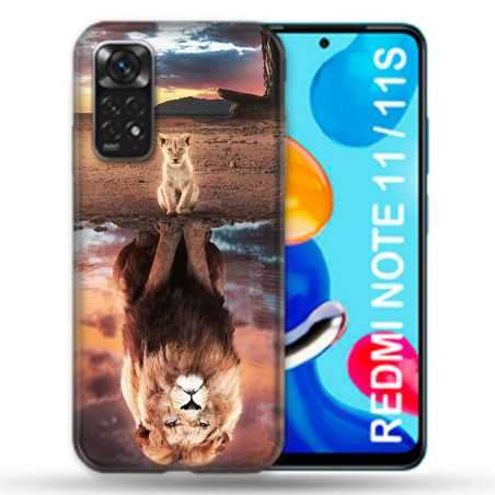 Coque Pour Xiaomi Redmi Note 11 / 11S Animal Lion Reflet