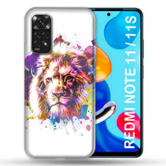Coque Pour Xiaomi Redmi Note 11 / 11S Animal Lion Tag