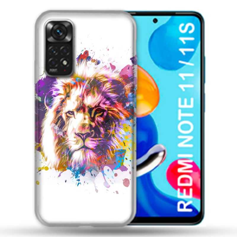 Coque Pour Xiaomi Redmi Note 11 / 11S Animal Lion Tag
