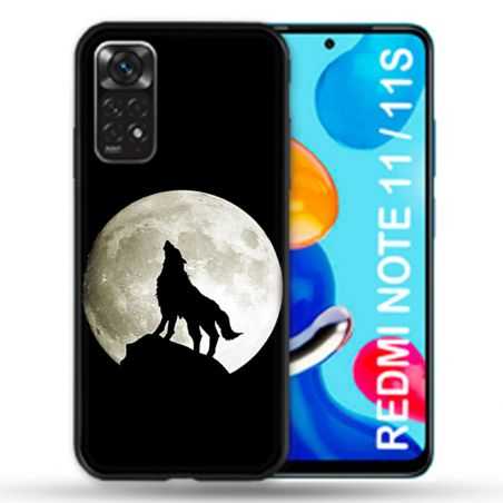 Coque Pour Xiaomi Redmi Note 11 / 11S Animal Loup Noir