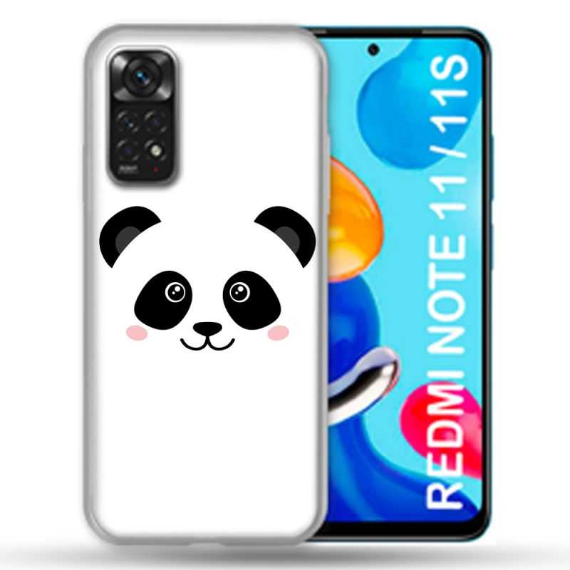 Coque Pour Xiaomi Redmi Note 11 / 11S Animal Panda Blanc