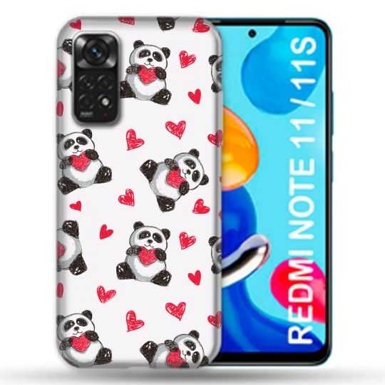 Coque Pour Xiaomi Redmi Note 11 / 11S Animal Panda C?ur