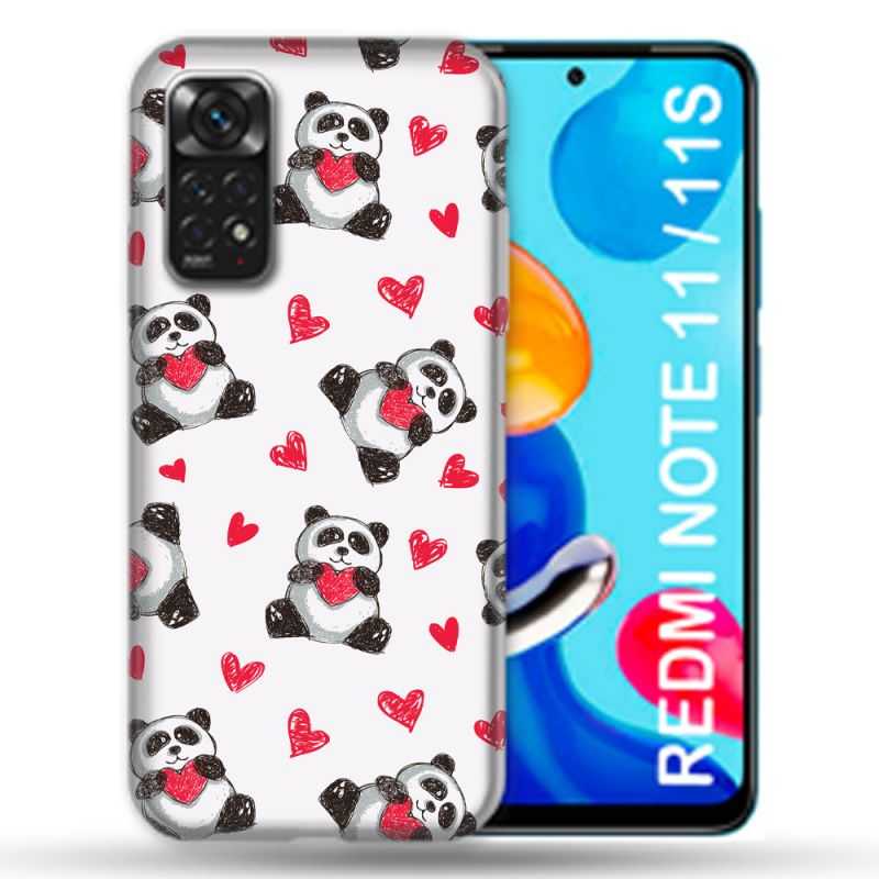 Coque Pour Xiaomi Redmi Note 11 / 11S Animal Panda C?ur