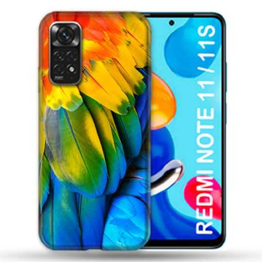 Coque Pour Xiaomi Redmi Note 11 / 11S Animal Perroquet Plume