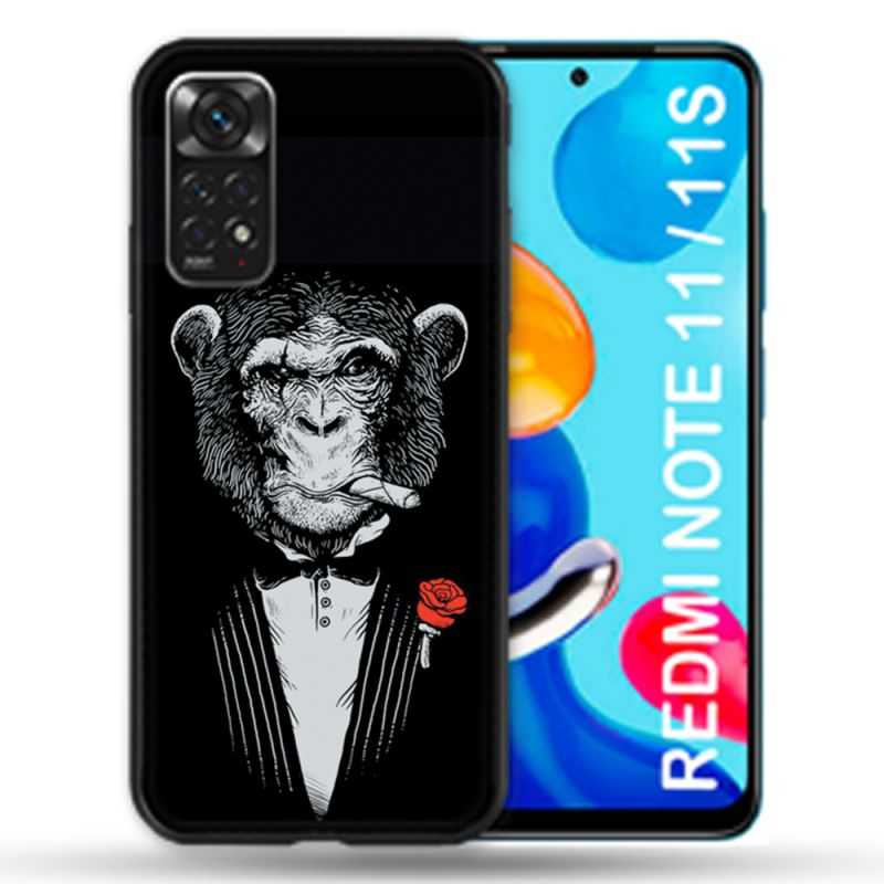 Coque Pour Xiaomi Redmi Note 11 / 11S Decale Singe Mafia