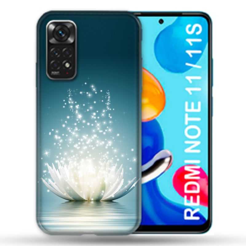Coque Pour Xiaomi Redmi Note 11 / 11S Fleur Lotus Blanc