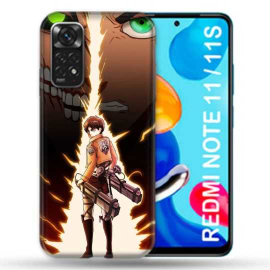 Coque Pour Xiaomi Redmi Note 11 / 11S Manga Attaque Titans Eren Eclair