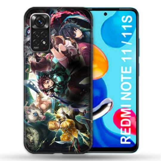 Coque Pour Xiaomi Redmi Note 11 / 11S Manga Demon Slayer Groupe