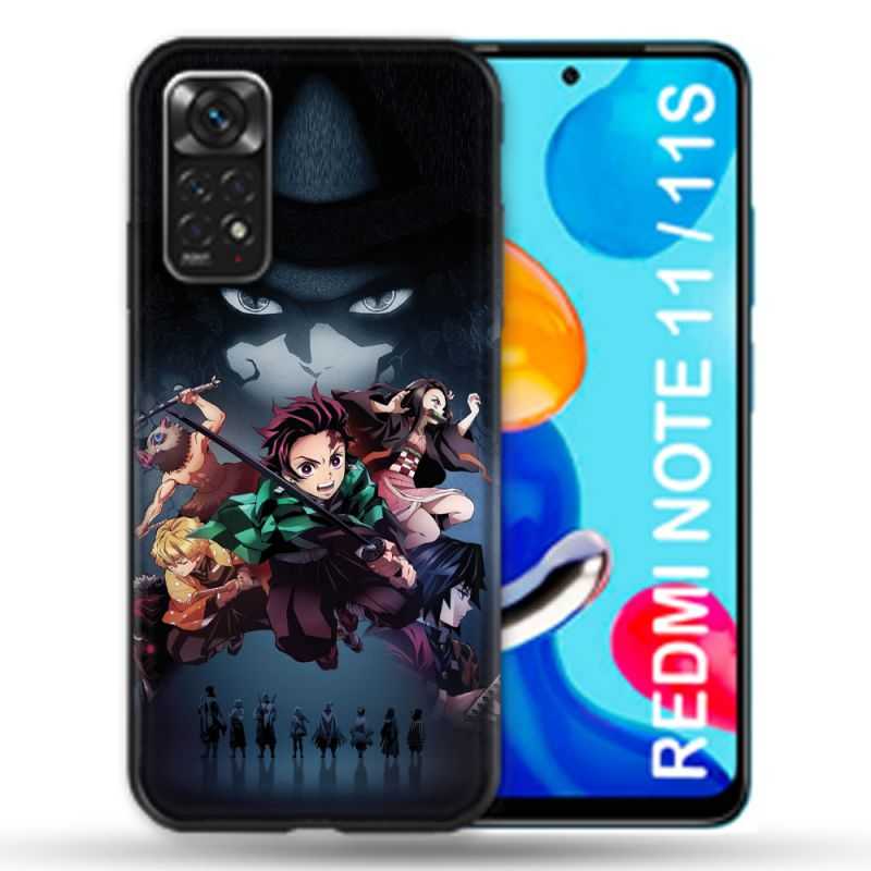 Coque Pour Xiaomi Redmi Note 11 / 11S Manga Demon Slayer Noir