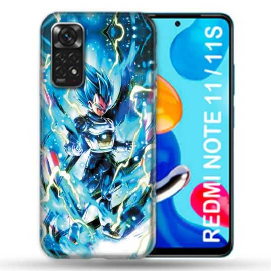 Coque Pour Xiaomi Redmi Note 11 / 11S Manga Dragon Ball Vegeta Bleu