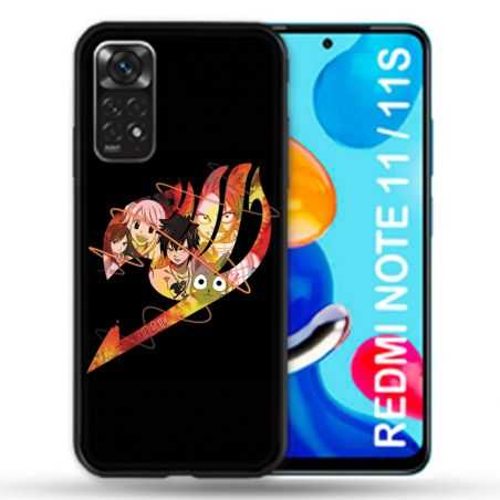 Coque Pour Xiaomi Redmi Note 11 / 11S Manga Fairy Tail Logo Noir
