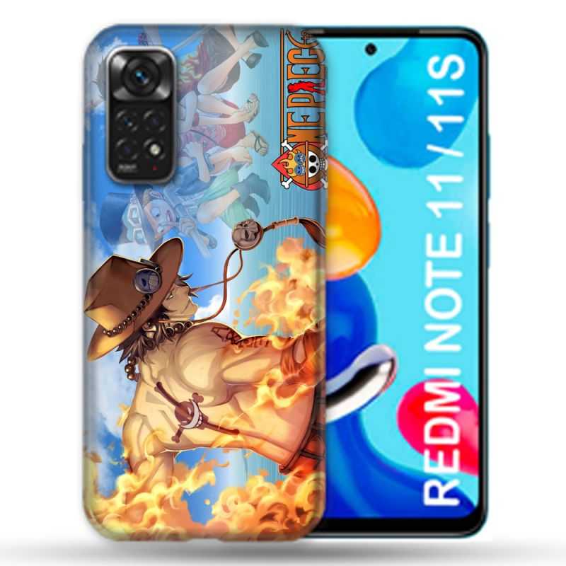 Coque Pour Xiaomi Redmi Note 11 / 11S Manga One Piece Ace Color