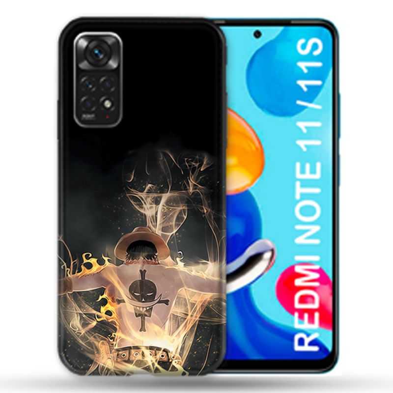 Coque Pour Xiaomi Redmi Note 11 / 11S Manga One Piece Ace Noir