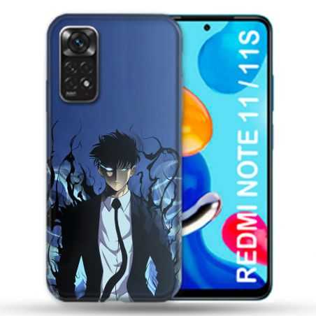 Coque Pour Xiaomi Redmi Note 11 / 11S Manga Solo Leveling Sung Bleu