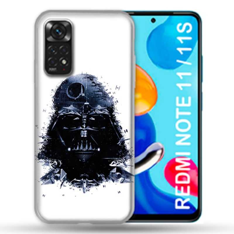 Coque Pour Xiaomi Redmi Note 11 / 11S Star Wars - Dark Vador Blanc