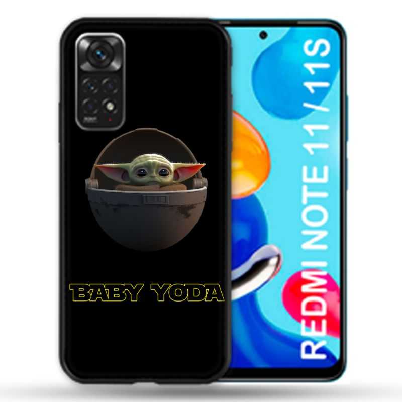 Coque Pour Xiaomi Redmi Note 11 / 11S Star Wars - Yoda bebe noir