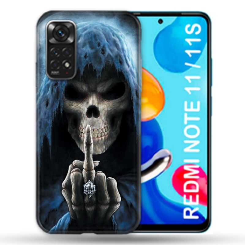 Coque Pour Xiaomi Redmi Note 11 / 11S Tete de Mort Doigt