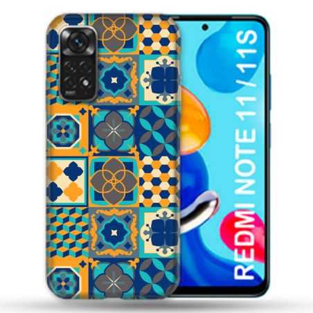 Coque Pour Xiaomi Redmi Note 11 / 11S Texture Carreau Ciment Orange