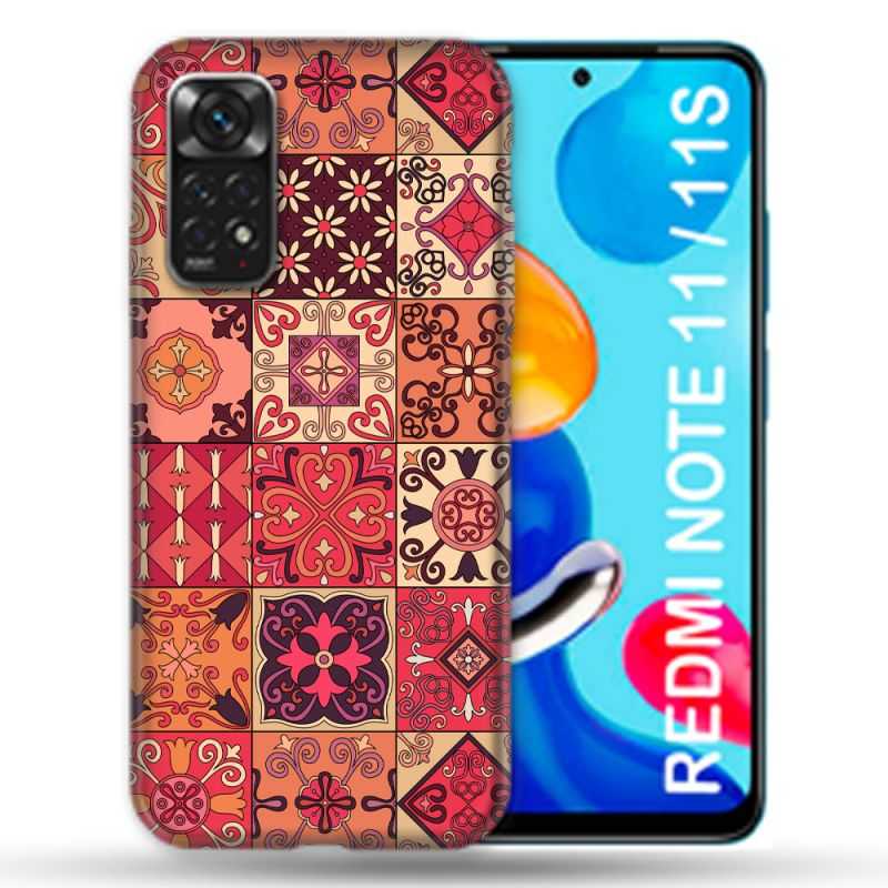 Coque Pour Xiaomi Redmi Note 11 / 11S Texture Carreau Ciment Rouge