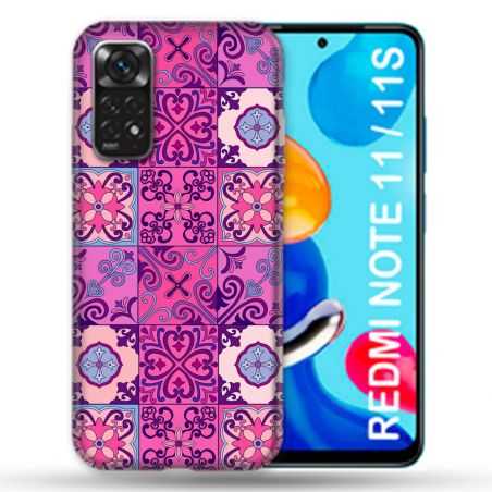 Coque Pour Xiaomi Redmi Note 11 / 11S Texture Carreau Ciment Violet
