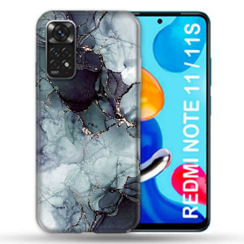 Coque Pour Xiaomi Redmi Note 11 / 11S Texture Marbre Gris