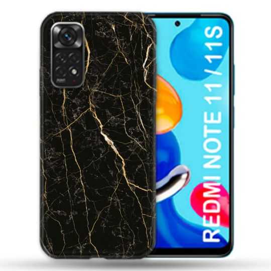 Coque Pour Xiaomi Redmi Note 11 / 11S Texture Marbre Noir