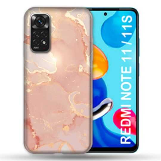Coque Pour Xiaomi Redmi Note 11 / 11S Texture Marbre Rose