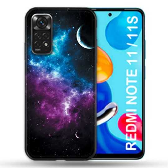 Coque Pour Xiaomi Redmi Note 11 / 11S Univers Bleu Violet