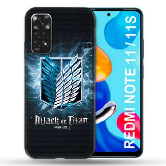 Coque Pour Xiaomi Redmi Note 11 / 11S Manga Attaque Titans Noir