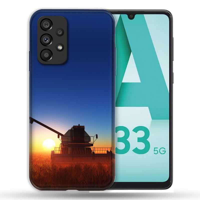 Coque Pour Samsung Galaxy A33 5G Agriculture Moissonneuse Soleil
