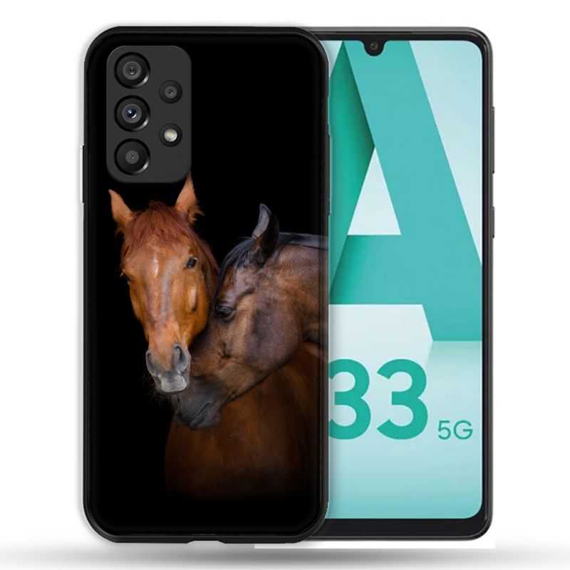 Coque Pour Samsung Galaxy A33 5G Animal Cheval Marron