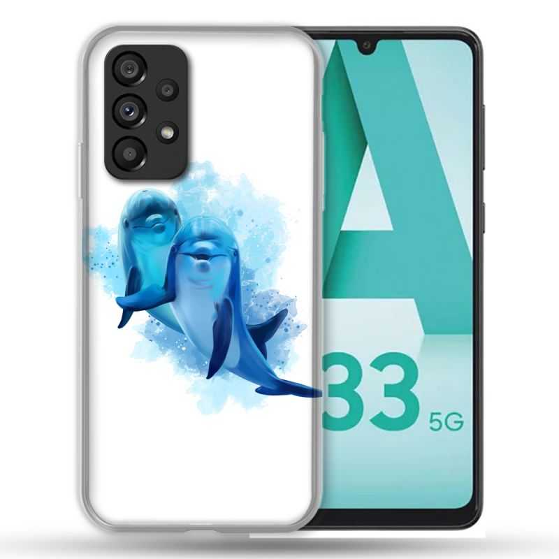 Coque Pour Samsung Galaxy A33 5G Animal Dauphin Duo
