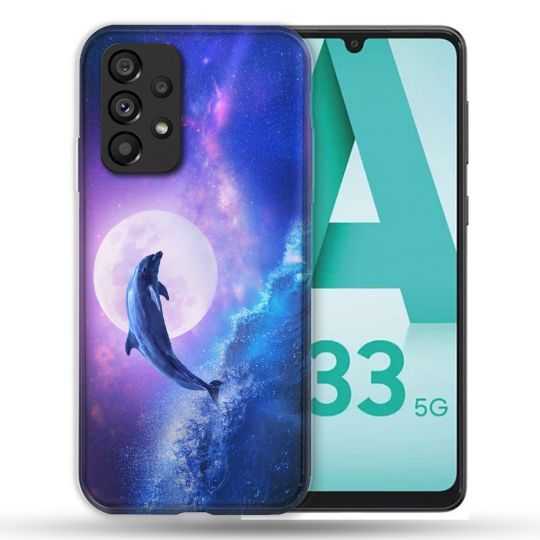 Coque Pour Samsung Galaxy A33 5G Animal Dauphin Vague