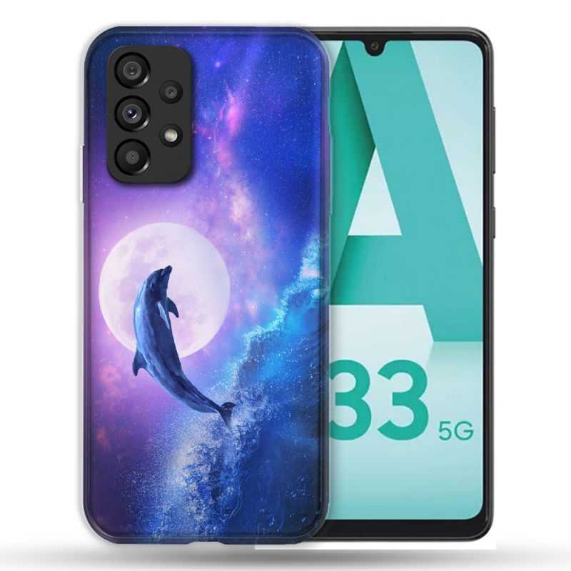 Coque Pour Samsung Galaxy A33 5G Animal Dauphin Vague