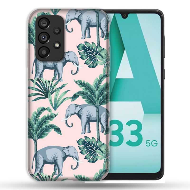 Coque Pour Samsung Galaxy A33 5G Animal Elephant Pattern