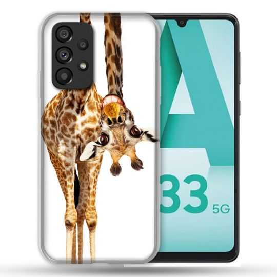 Coque Pour Samsung Galaxy A33 5G Animal Girafe Blanche