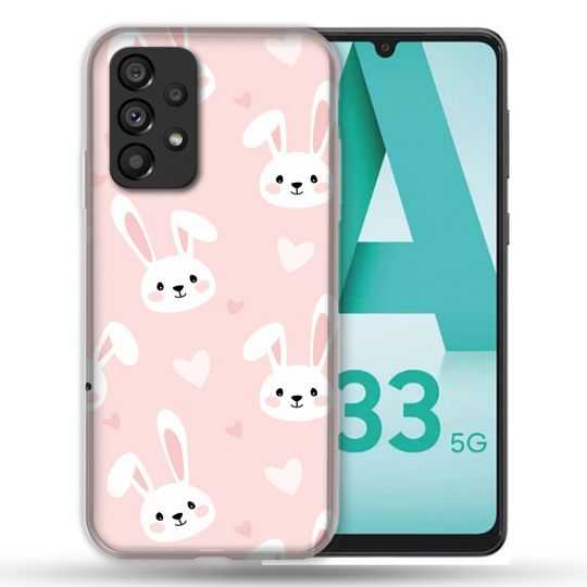 Coque Pour Samsung Galaxy A33 5G Animal Lapin Rose