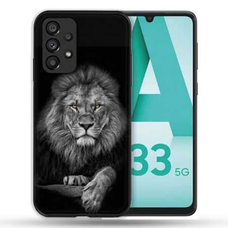 Coque Pour Samsung Galaxy A33 5G Animal Lion Majestueux