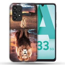 Coque Pour Samsung Galaxy A33 5G Animal Lion Reflet
