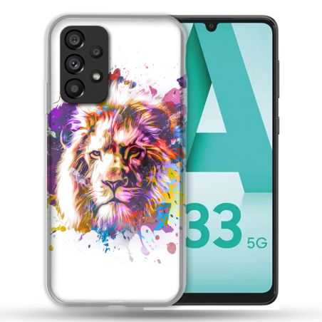 Coque Pour Samsung Galaxy A33 5G Animal Lion Tag